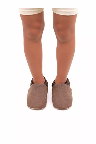 Coffee Denim Cotton Bottines pour bébé