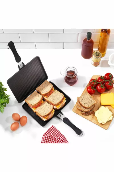 Tastemake Gietijzeren Stove Top Toast Grill  cm-2 stuks