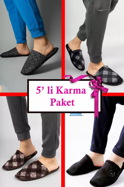 5 حزمة منزل النعال المهر النعال الشتاء النعال لا يجعل الضوضاء خفيفة الوزن الوحيد