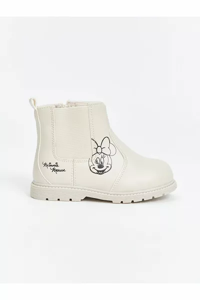 LCW STEPS Hellbeige Minnie Mouse bedruckte Baby-Stiefel für Mädchen