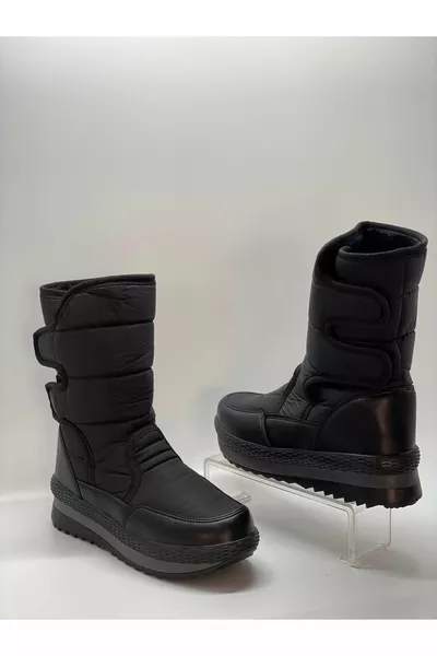 Women's Black Waterproof Snow Boots