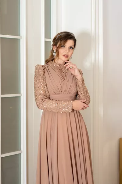 Chiffon Hijab Avondjurken 