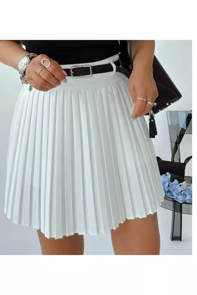 Плисирана пола с колан