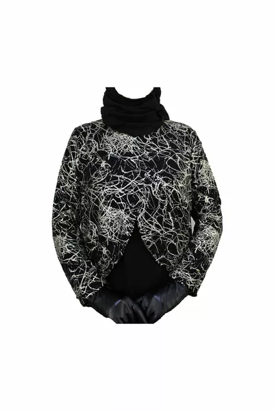 Черный жакет Зухал больших размеров Стильный костюм для мамы вечернего платья