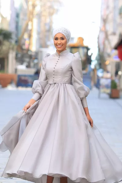 Вечернее платье Angel серый