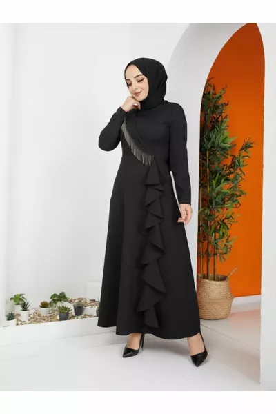 Dames Chain Gedetailleerde Amine Avondjurk