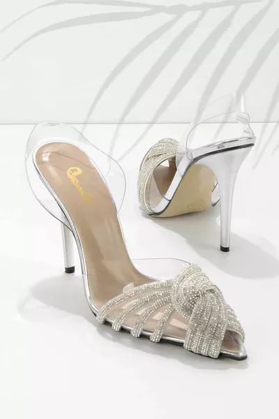 Хромое зеркало женские вечерние туфли 