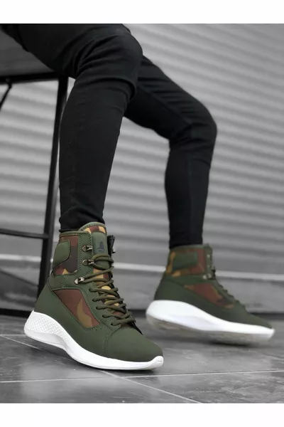  Lace-Up Khaki Camouflage Short Boxer Unisex Sport Postal Boots