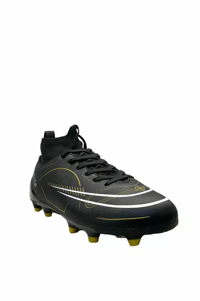  Junior Black Grass Football Boots