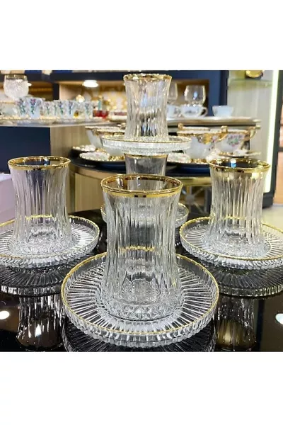 Комплект за чай  части с позлата, луксозен, марка Sadaf Kaveh