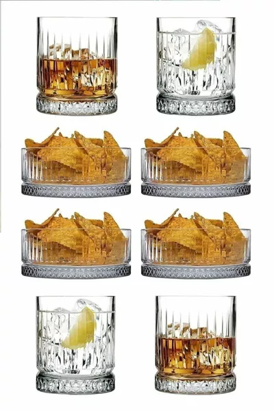 Набор Elysia Viski, 8 предметов (4 стакана по  мл, 4 пиалы по  мл)