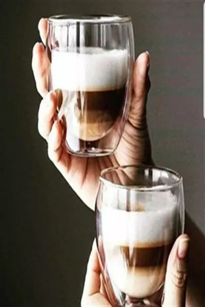 2 Stuks Nieuw Ontwerp Dubbelwandige Glas ml 2 Stuks