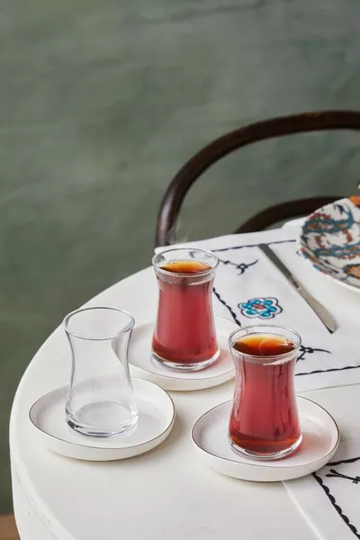 طقم شاي زجاجي ستريملاين مكون من  قطعة لـ 6 أشخاص،  مل