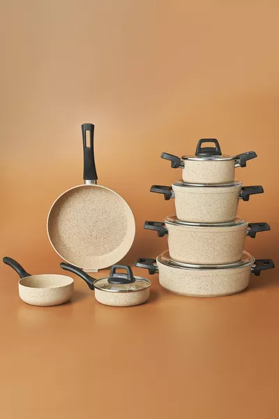 Set di pentole Biogranit Vincent  pezzi Marrone