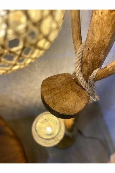 Подова лампа от дърво  см, нова серия Ялыккавак, естествено дърво