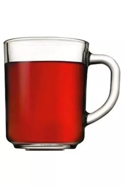  6er Set Becher mit Glasgriff