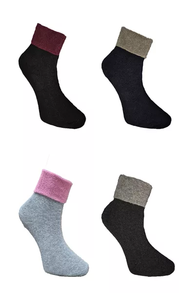 Женский зимний набор из 4 пар очень мягких носков с махровой тканью