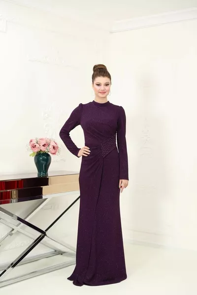 Hijab Evening Dress Purple