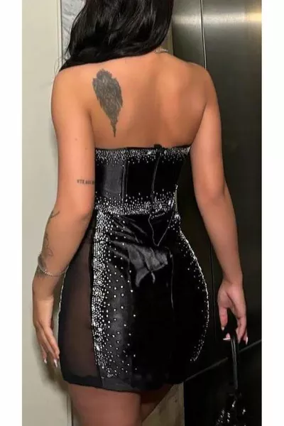 ليكرا الساتان النسيج فيرمارلي الصدر TEDAY اللباس