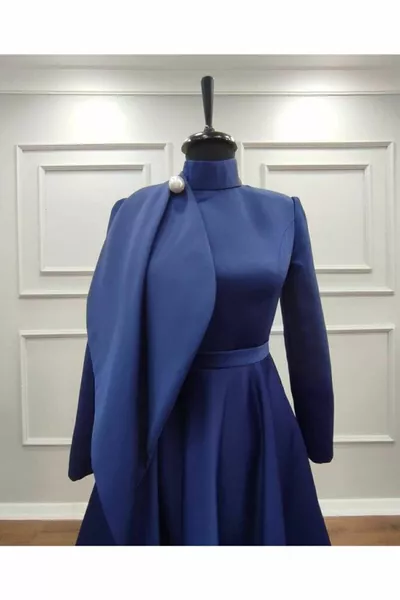 Druppelmodel Parelmoer Gedetailleerd Marineblauw