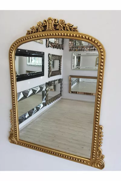 Lady Model Gold Colored Decorative Mirror