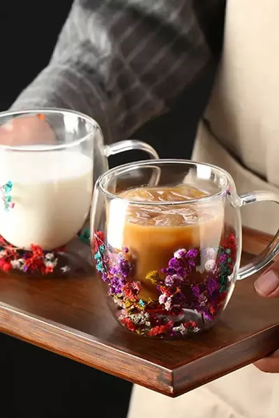 Verre à fleurs double paroi  ml.