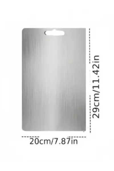 2 Adet Dövme Tahtası, Paslanmaz Çelik Meyve Sebze Kesme Tahtası  Cm