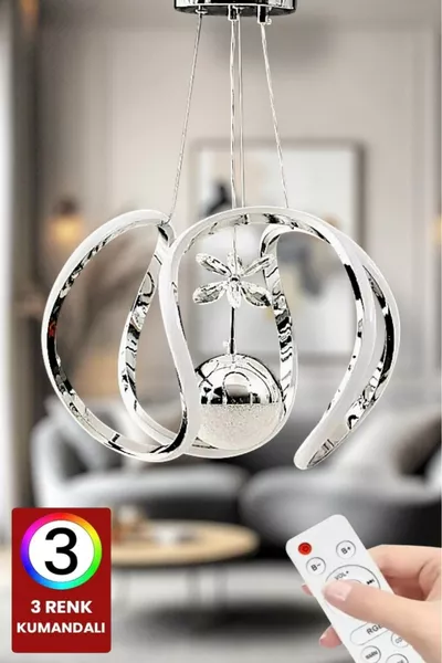 3-Farben-Fernbedienung Massen-Chrom-LED-Kronleuchter Perlen-LED-Kronleuchter, Wohnzimmer-Kronleuchter, LED-Kronleuchter