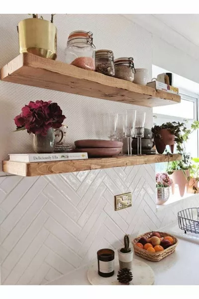 Bdizayn 2-delige Houten Wandplank -  cm