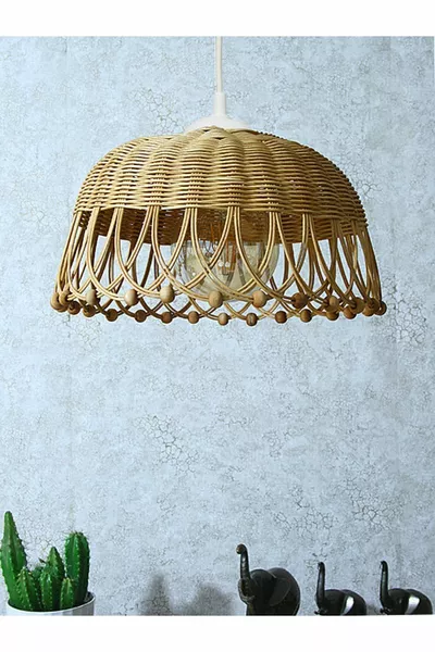 Rattan Bamboo Woven Pendant Chandelier Diameter:  cm Height:  cm