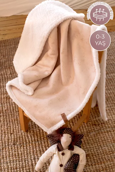 Couverture pour bébé moelleuse  cm Beige uni