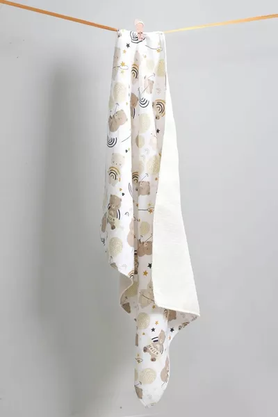 Muslin Baby Blanket, Double-Sided 100% Cotton Baby Cover, Multi-Purpose Baby Blanket