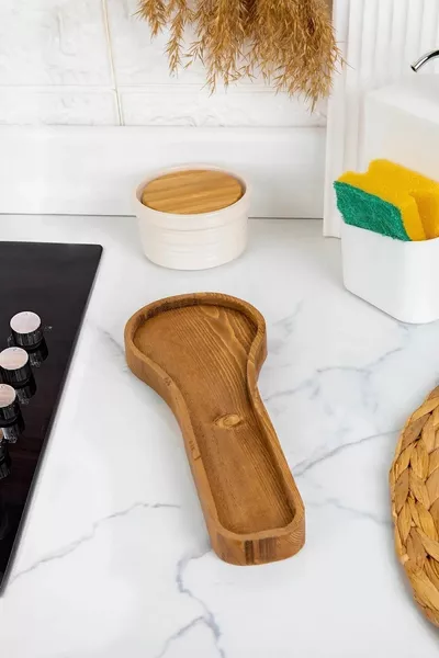 Kaşıklık Yatay Kaşıklık Kepçe Altığı Kaşık Kepçe Altlığı Düzenleyici Organizer