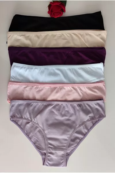 سروال داخلي بيكيني يومي نسائي من القطن مع الليكرا