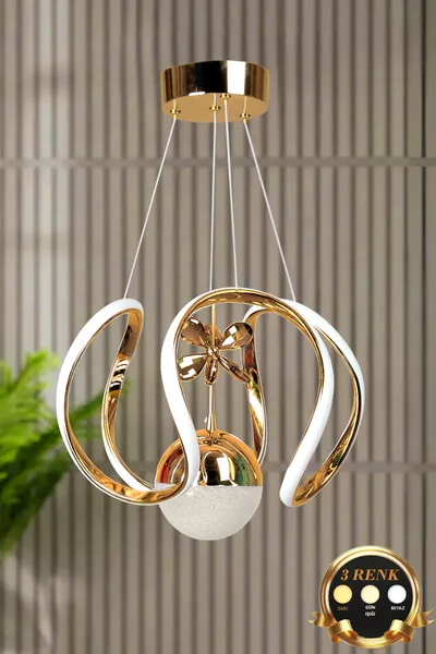 Peru Model Gold Plated Metal Living Room Kitchen Bedroom Modern LED Pendant Chandelier