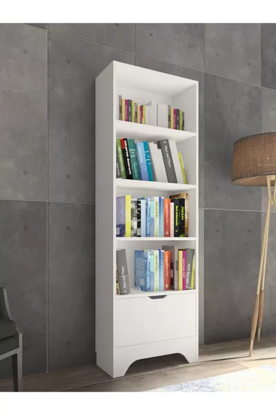 Кутия Библиотека Многофункционален Бял Шкаф