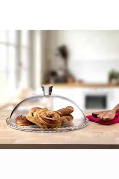 Covered Glass Dome Cake Stand