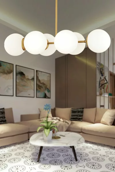 Lema 6er Set Vintage Esstischlampe für Schlafzimmer und Wohnzimmer