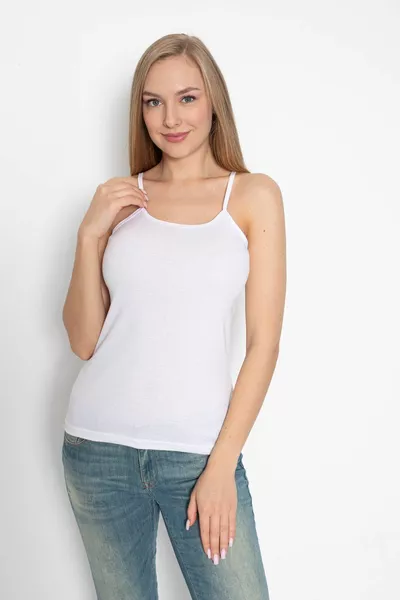 قميص داخلي بحمالات ريبانا % قطن