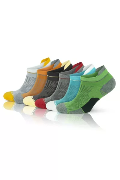 Носки мужские спортивные для ходьбы и бега, 6 пар, усиленные, без швов, стираемые, разноцветные, из бамбука 