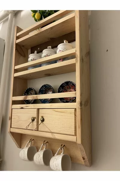 Dekoratives Holz-Gewürzregal, Terek