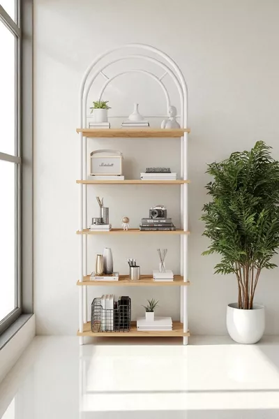 Çevir Kur Atlantik Çam Boheemse Boekenkast | Multifunctioneel, 5 Planken, Decoratieve Kast Cm