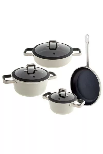 Almond Cream 7-Piece Granite Cookware Set ...