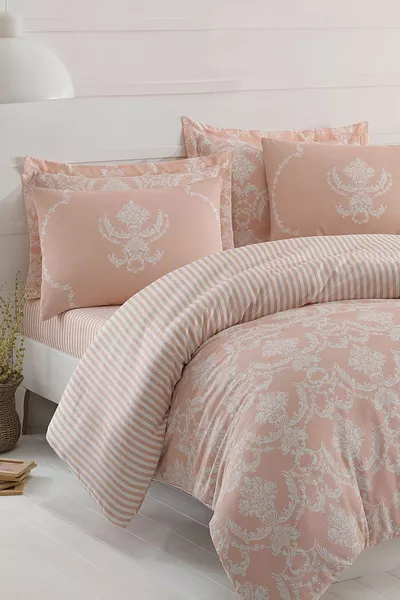 Mature Duvet Cover Set Double Size Pure Powder