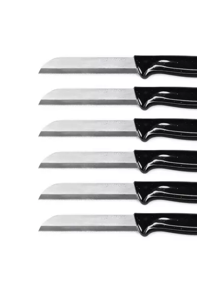 Black Glittery 6-Piece Fruit Knife Set