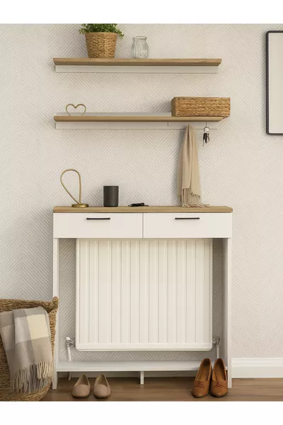 ركن قهوة فوق الطاولة من سولانا بيتك مع رف متعدد الأغراض - سم