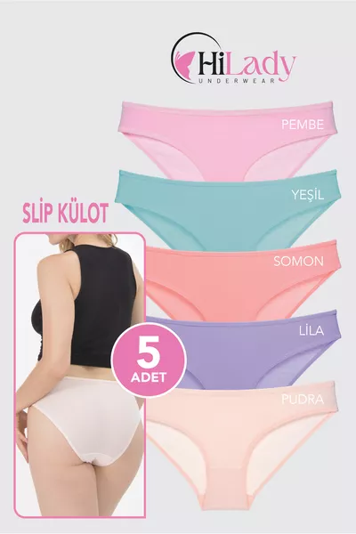 Женские трусы, набор из 5 шт., мягкий хлопок с эластаном, бикини