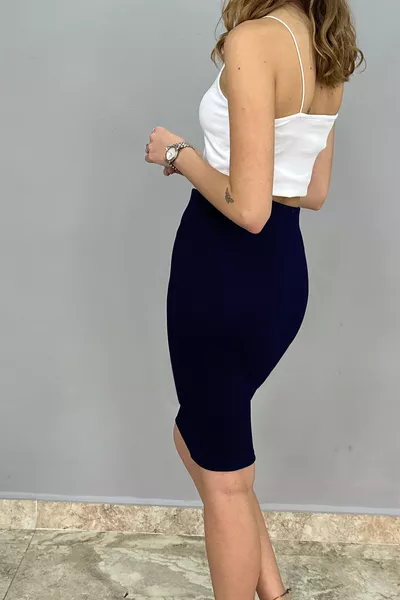 Женская юбка-карандаш темно-синяя