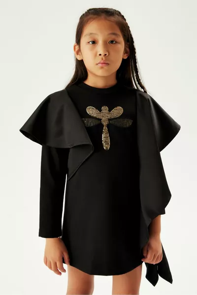 فستان أسود للبنات 