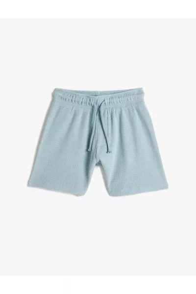 Basic Shorts mit Bindegürtel aus Baumwolle